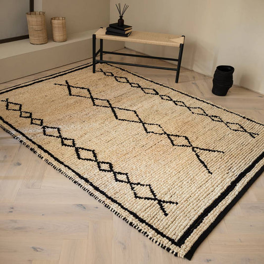 Bleach & Black Souk Rug - 120cm x 170cm