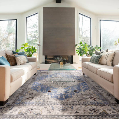 Blue Medallion Sovereign Rug - 240cm x 330cm