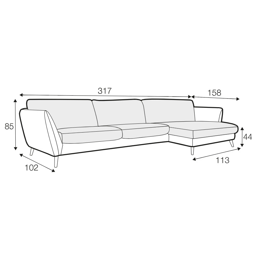 Stella - 4 Seater Set 2 Chaise - Pieces For Places