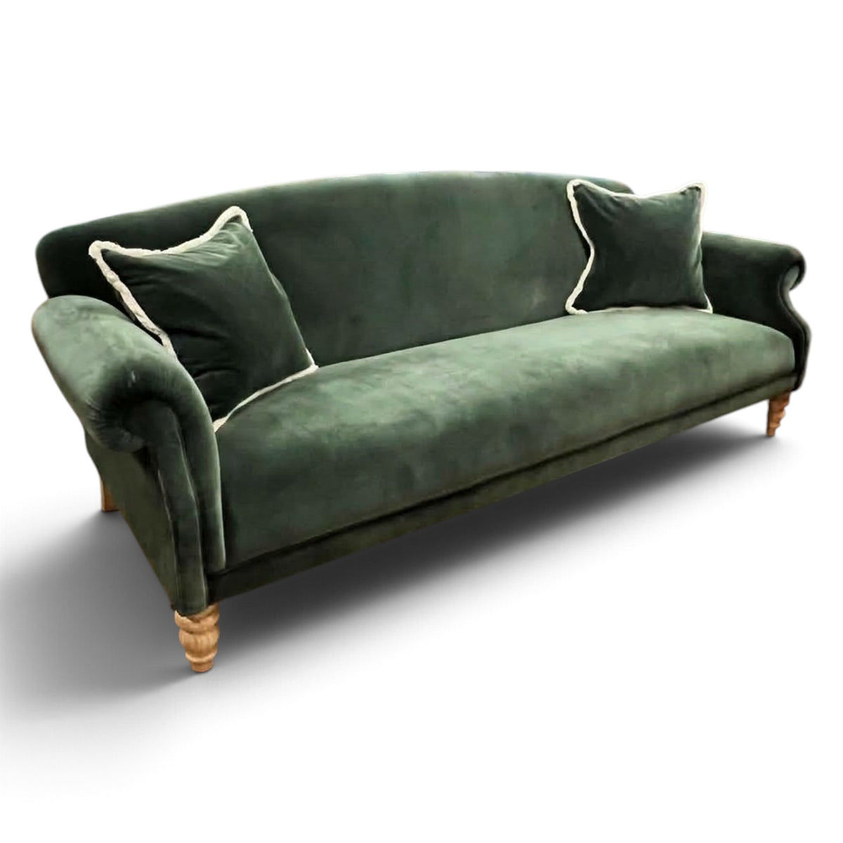 Tallis Grand Sofa in Emerald Velvet Fabric - Ex Display