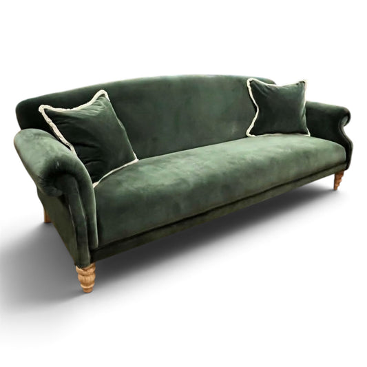 Tallis Grand Sofa in Emerald Velvet Fabric - Ex Display