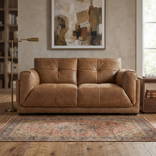 Theo Brown Vintage Leather - 2 Seater Sofa