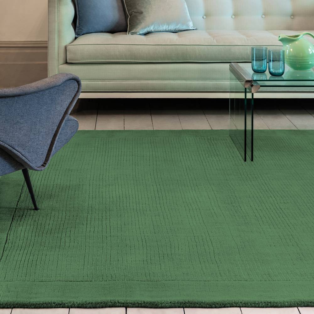 Forest Green York Rug - 200cm x 290cm