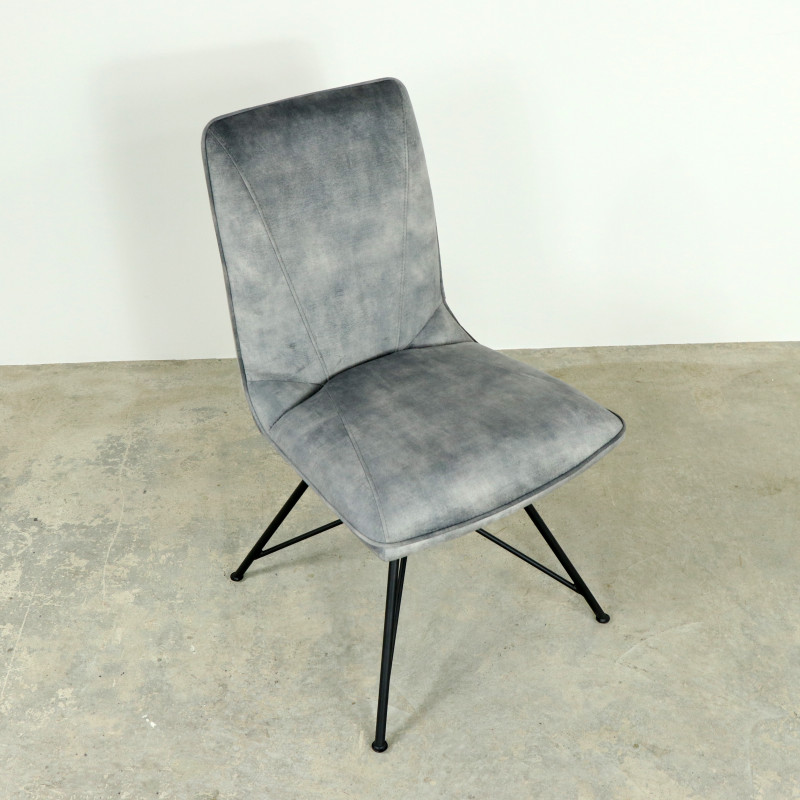 Laura Grey Swivel Dining Chair