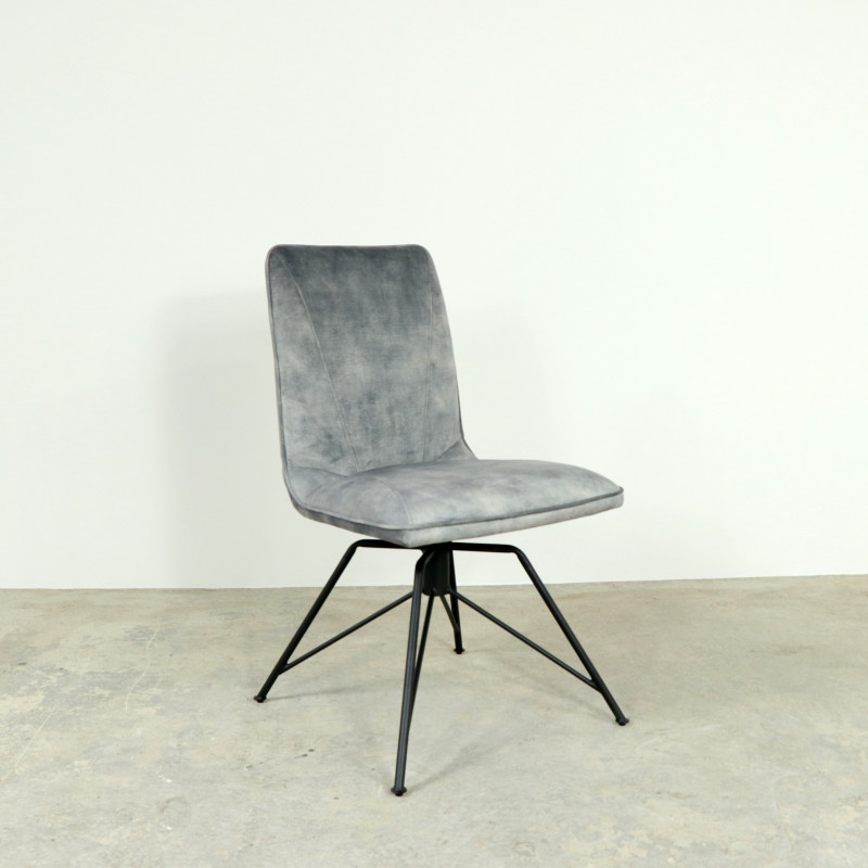 Laura Grey Swivel Dining Chair