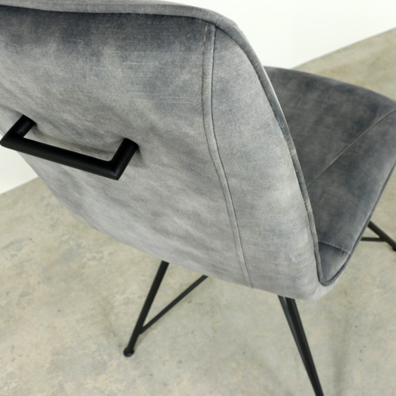 Laura Grey Swivel Dining Chair
