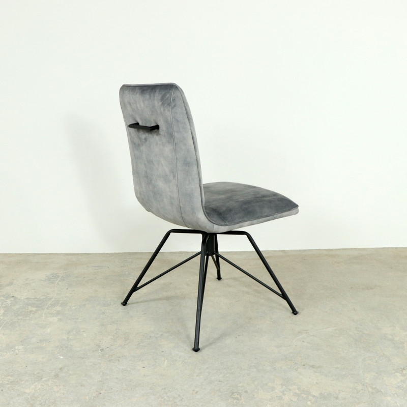 Laura Grey Swivel Dining Chair