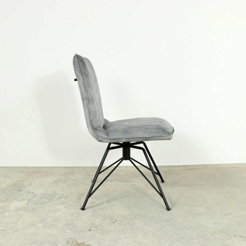 Laura Grey Swivel Dining Chair
