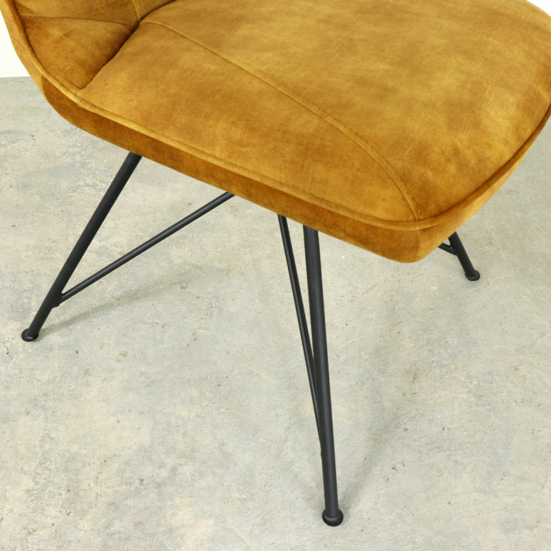 Laura Gold Swivel Dining Chair