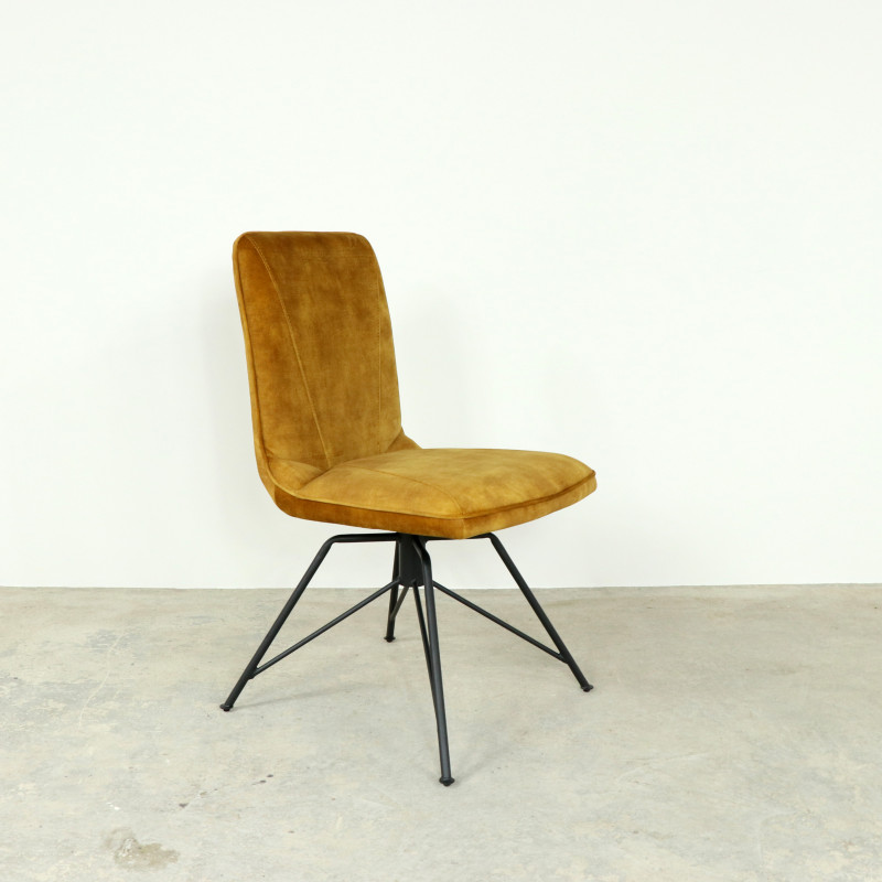 Laura Gold Swivel Dining Chair