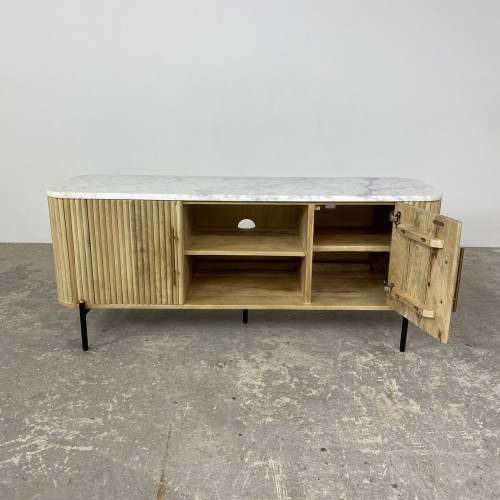 Marble and Mango wood TV Unit Marble and Mango wood TV Unit