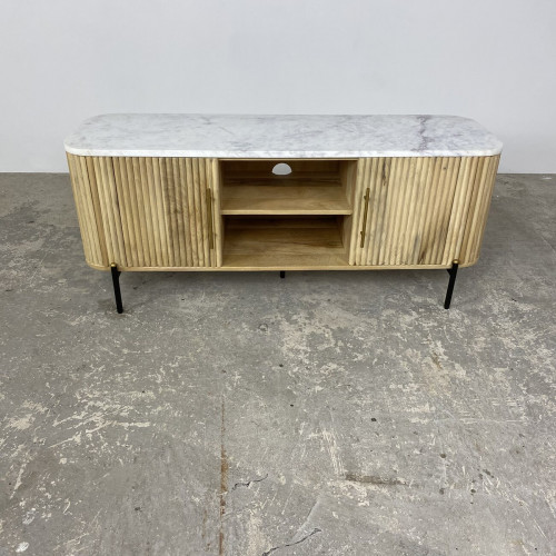 Marble and Mango wood TV Unit Marble and Mango wood TV Unit