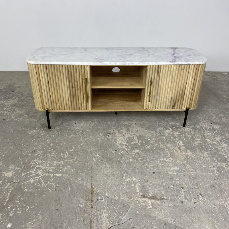 Marble and Mango wood TV Unit Marble and Mango wood TV Unit