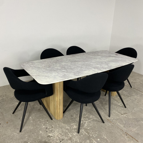 Marble & Mango Rectangular Dining Table Marble & Mango Rectangular Dining Table