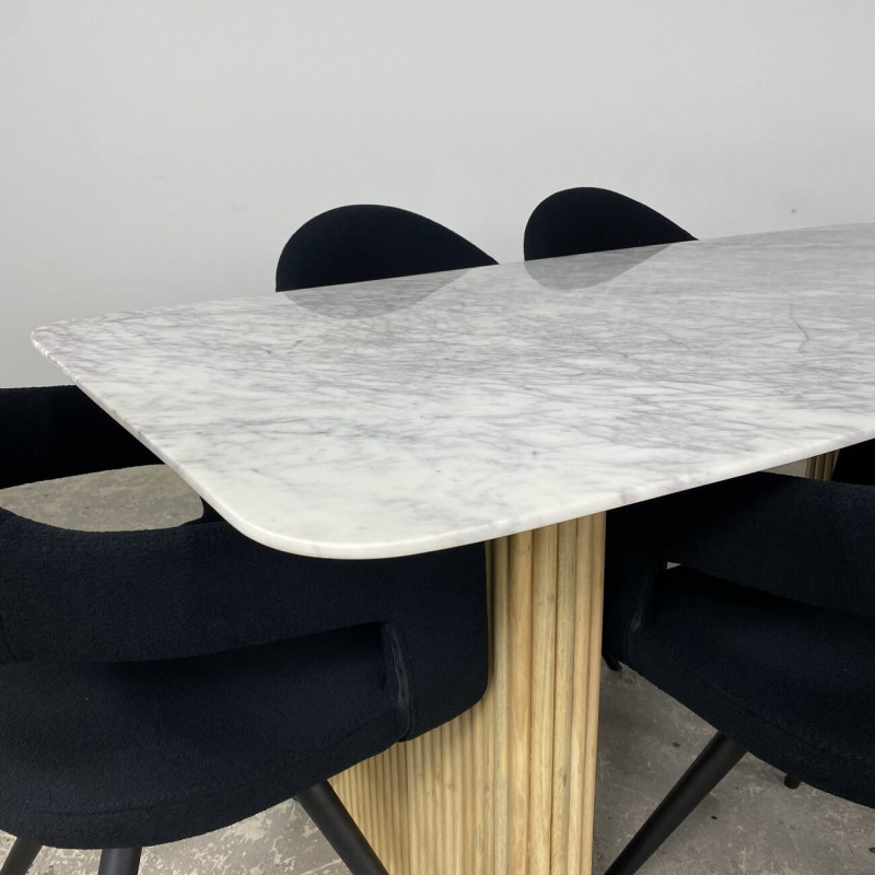 Marble & Mango Rectangular Dining Table Marble & Mango Rectangular Dining Table