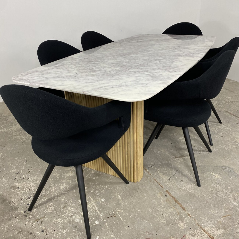Marble & Mango Rectangular Dining Table Marble & Mango Rectangular Dining Table