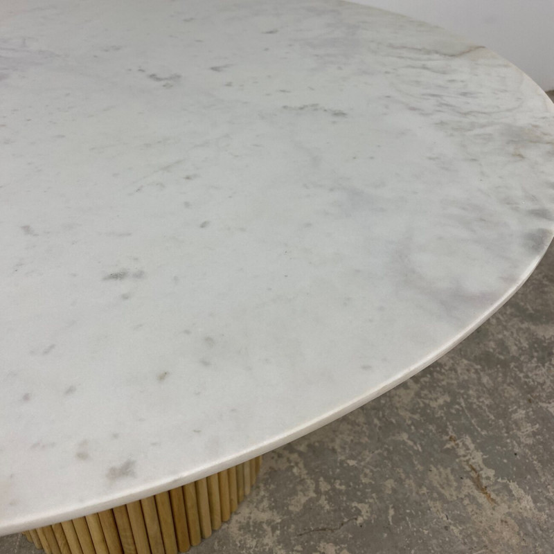 Marble & Mango Round Dining Table 