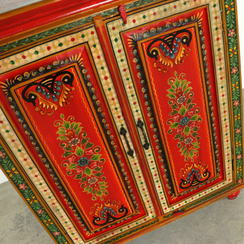 Hand Painted Colourful Cabinet