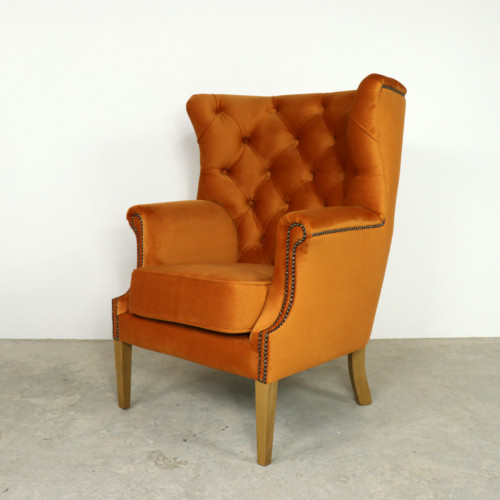 Croydon Wing Chair All Velvet