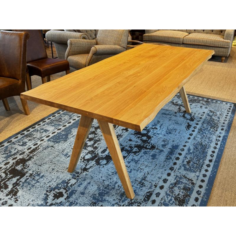 Enzo Dining Table A Shape Wooden Leg Enzo Dining Table A Shape Wooden Leg