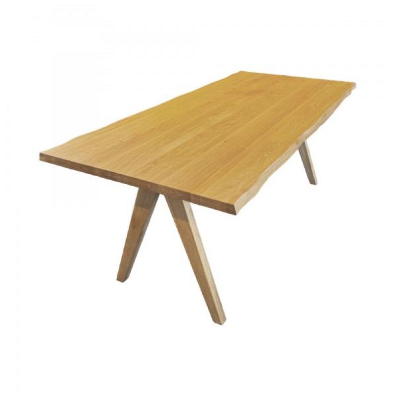 Enzo Dining Table A Shape Wooden Leg Enzo Dining Table A Shape Wooden Leg