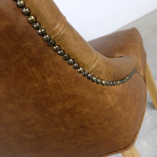 Stanley 3 Seater Bench in Brown Leather Stanley 3 Seater Bench in Brown Leather