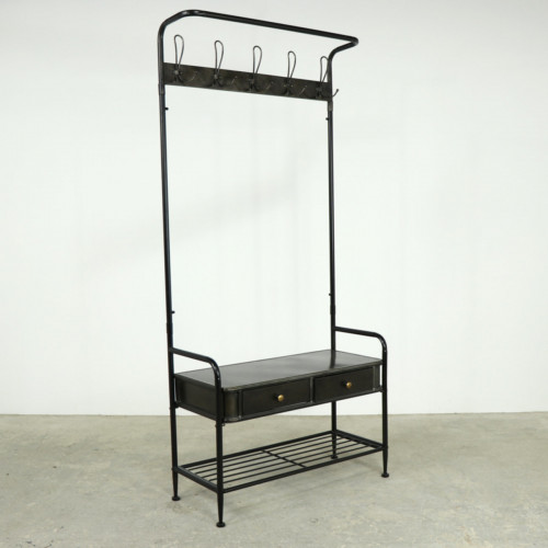 Black Metal Cloakroom Stand