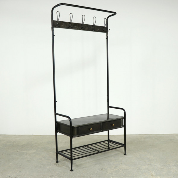 Black Metal Cloakroom Stand Black Metal Cloakroom Stand