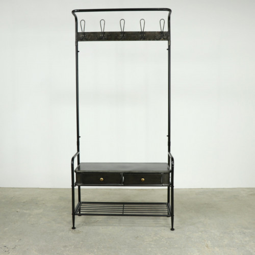 Black Metal Cloakroom Stand Black Metal Cloakroom Stand
