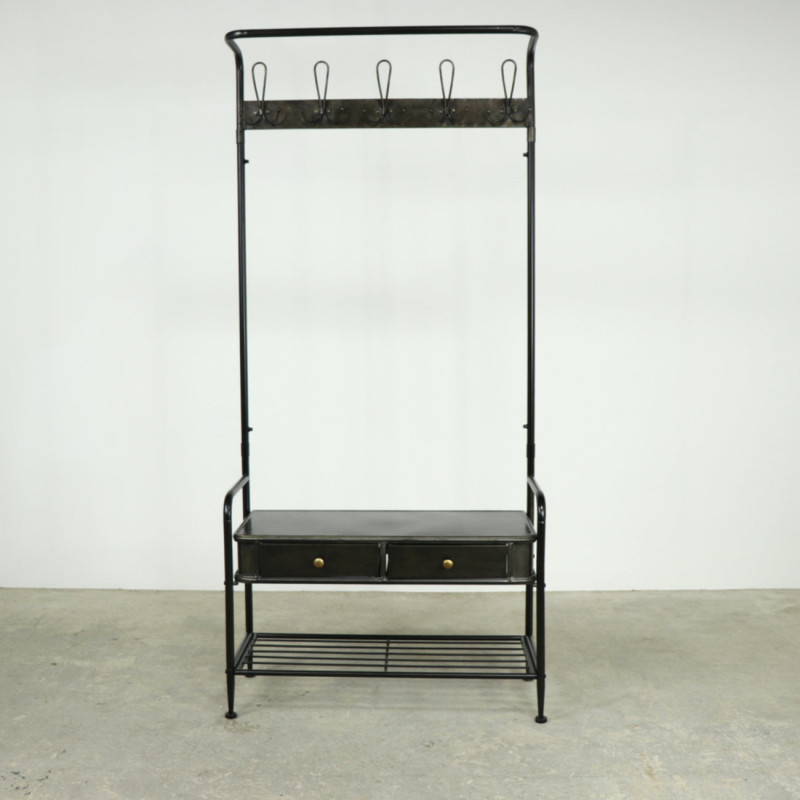 Black Metal Cloakroom Stand Black Metal Cloakroom Stand