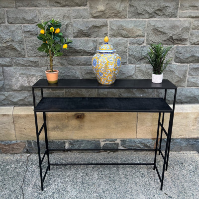 Gunmetal Grey Console Table
