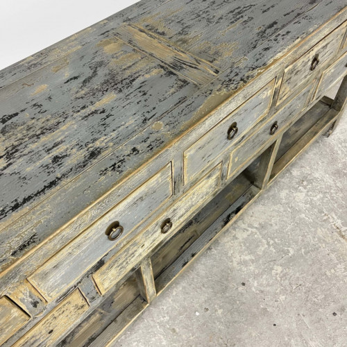 Distressed 9 Drawer Sideboard