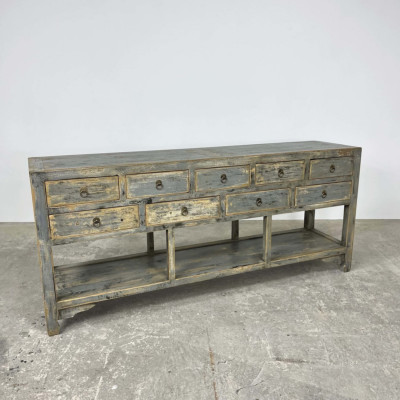 Distressed 9 Drawer Sideboard