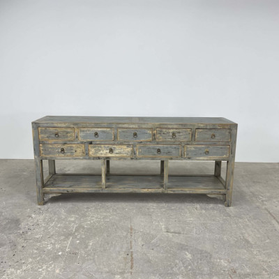 Distressed 9 Drawer Sideboard
