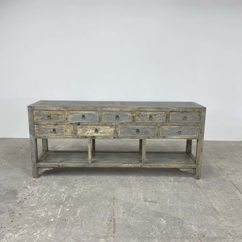 Distressed 9 Drawer Sideboard