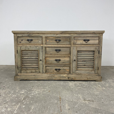 Louvred Door Reclaimed  Sideboard