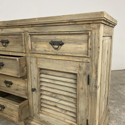 Louvred Door Reclaimed  Sideboard