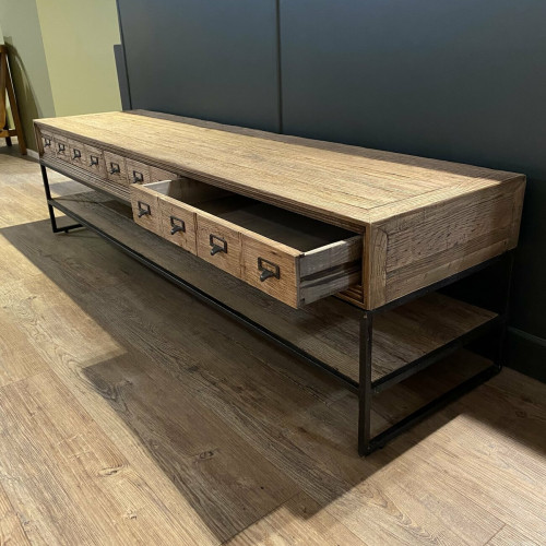 Reclaimed Oak 3 Drawer Tv Unit Reclaimed Oak 3 Drawer Tv Unit
