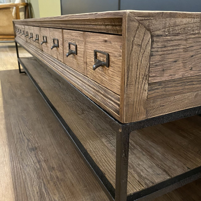 Reclaimed Oak 3 Drawer Tv Unit Reclaimed Oak 3 Drawer Tv Unit