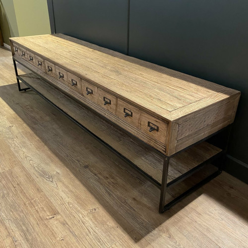 Reclaimed Oak 3 Drawer Tv Unit Reclaimed Oak 3 Drawer Tv Unit