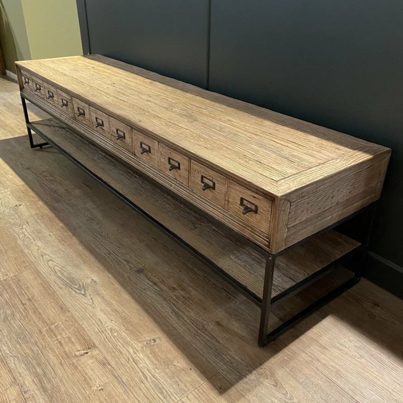 Reclaimed Oak 3 Drawer Tv Unit Reclaimed Oak 3 Drawer Tv Unit