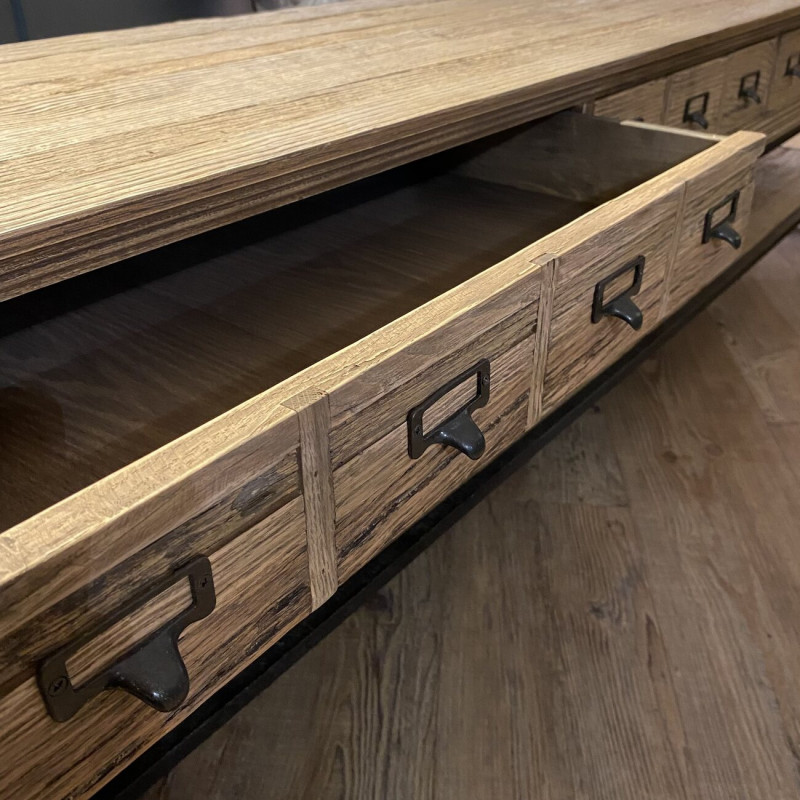 Reclaimed Oak 3 Drawer Tv Unit Reclaimed Oak 3 Drawer Tv Unit