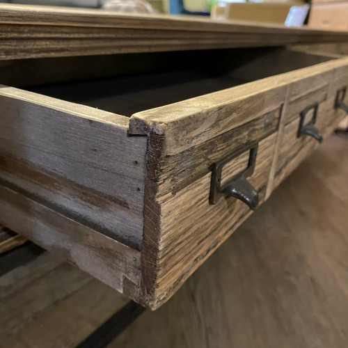 Reclaimed Oak 3 Drawer Tv Unit Reclaimed Oak 3 Drawer Tv Unit