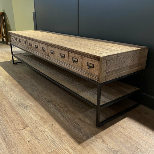 Reclaimed Oak 3 Drawer Tv Unit Reclaimed Oak 3 Drawer Tv Unit