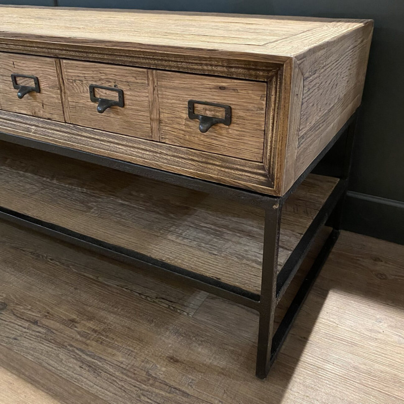 Reclaimed Oak 3 Drawer Tv Unit Reclaimed Oak 3 Drawer Tv Unit