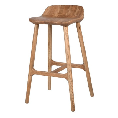 Wavy Weathered Oak Farmhouse Stool