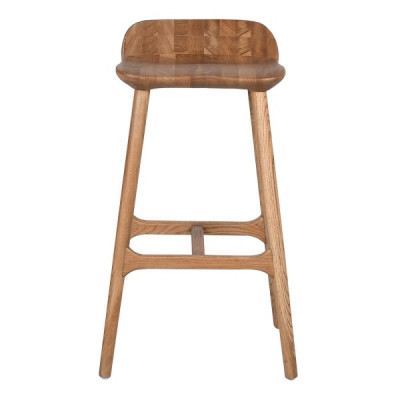 Wavy Weathered Oak Farmhouse Stool