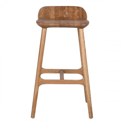 Wavy Weathered Oak Farmhouse Stool