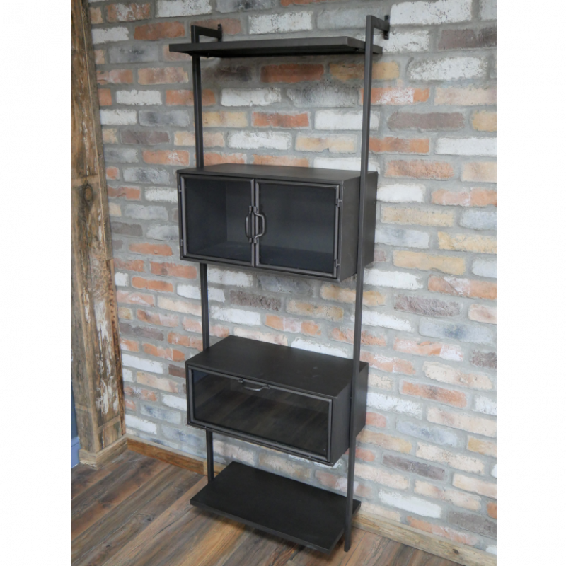 Black Industrial Wall Unit