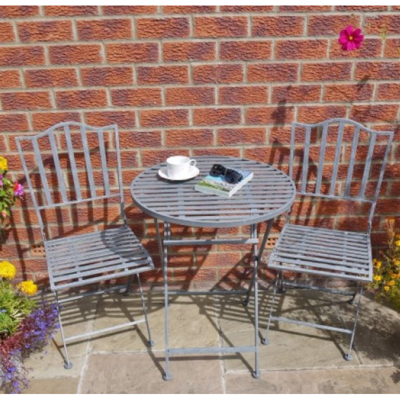 Grey Outdoor Bistro Set 